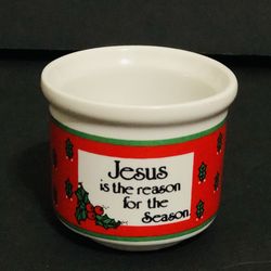 Vintage House of Lloyd Jesus is the Reason for the Season Tealight Candle Holder