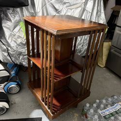 Edwardian Mahogany Revolving Bookcase on Castors