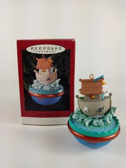 Vintage 1996 Jolly Wolly Ark Hallmark Keepsake Christmas Ornament In Box.