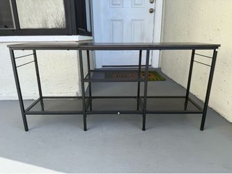 Industrial Console Table / Entryway Table with Storage Shelves