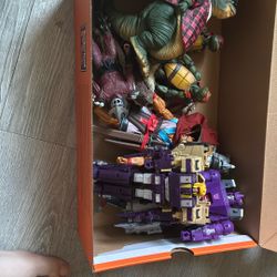 Box Of Neca Figures Tmnt Transformers And Earl Sinclair