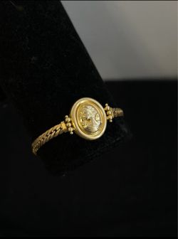 18k gold cameo bracelet