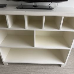 White Open Shelf Cabinet