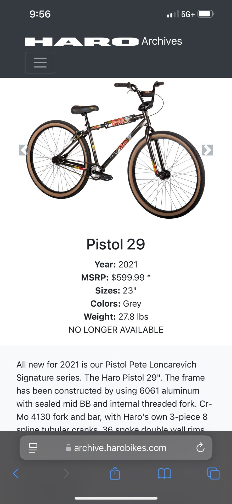 Haro Bike Pistol 29