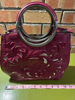 Patricia Nash Leather Tooled Cut Out Purse 