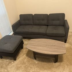 Sofa with coffee table