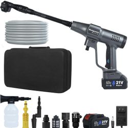 1450PSI Cordless Pressure Washer, 2 4000mAH Battery Operated Power Pressure