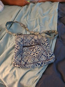 Vera Bradley blue and white crossbody