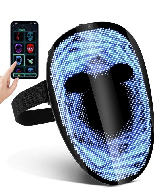 Very Cool Led Halloween Mask Customizable Motion Voice Activated