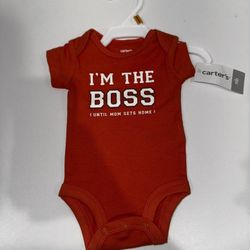 Carters NB Im The Boss Until Mom Gets Home Bodysuit For Newborn