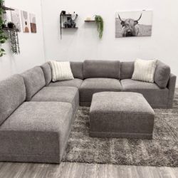 Gray Modular Sectional Couch - Free Delivery