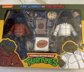 🔥NECA TMNT Punk Leonardo & Punk Raphael 2-Pack Figures NEW🔥