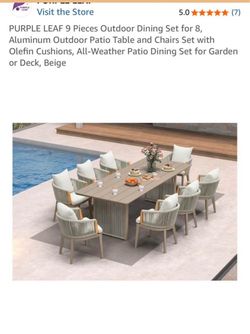 Purple leaf outdoor dining set