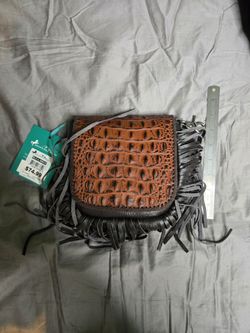 Montana West Croc Fringe Crossbody Bag – Western Purse – New w/ Tags