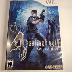 Resident Evil 4, Nintendo Wii Edition, Video Game Complete Capcom