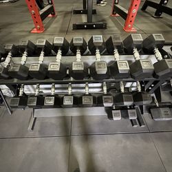 5-50lbs Dumbbells w/Rack 
