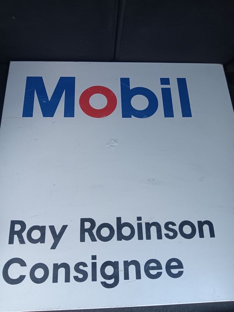 Vintage - 24" x 12" - Mobil Oilfield Porcelain Sign