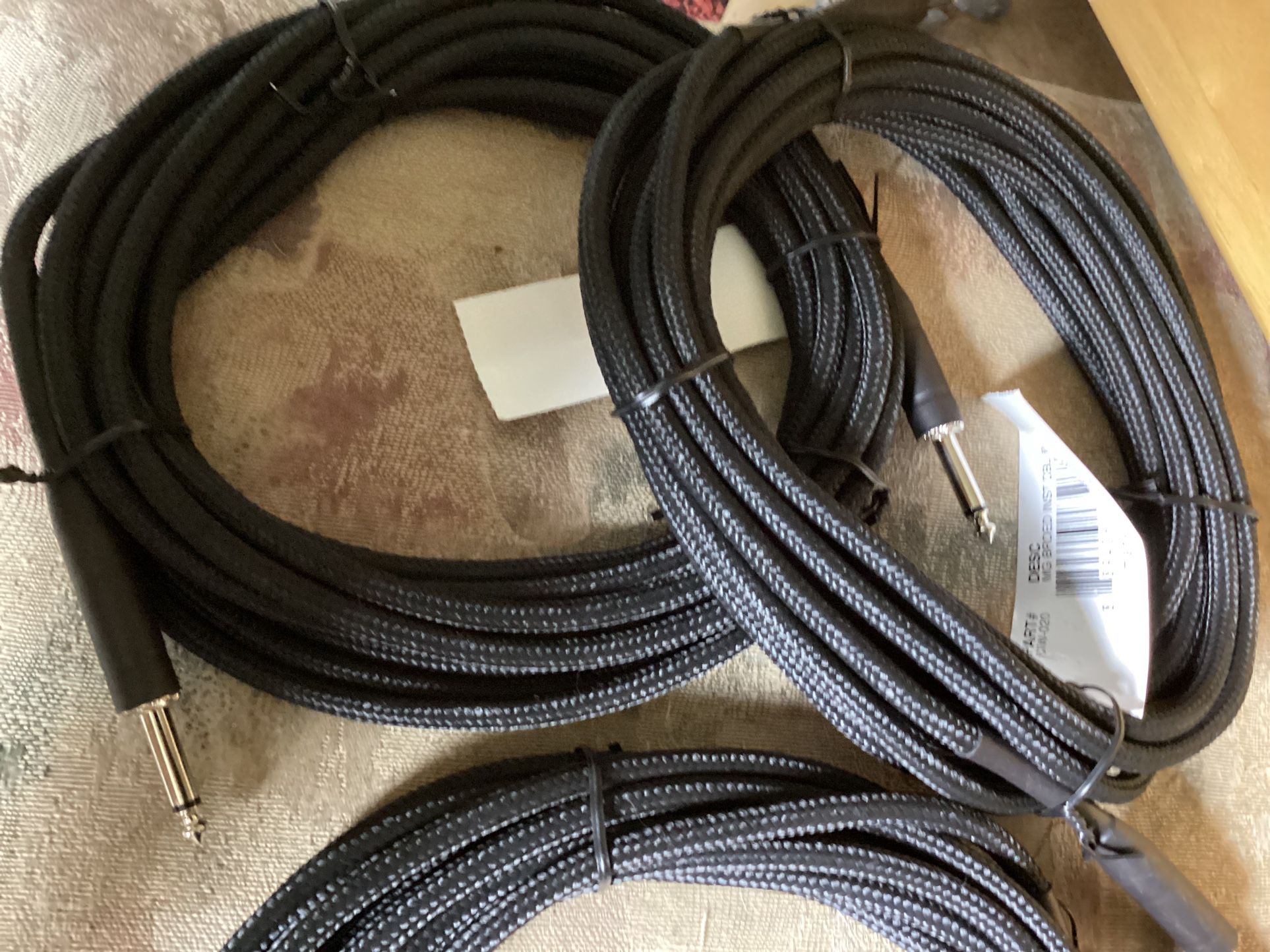Guitar Cables Twenty Footers Braided 2 For $20 Brand New