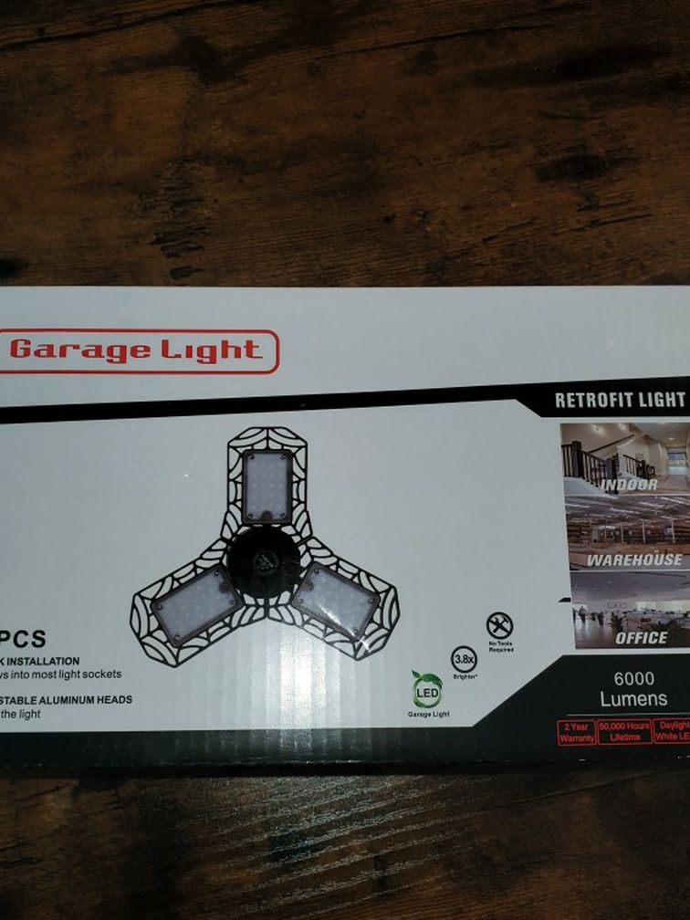 2-Pack LED Garage Lights 6000LM NEW ½ PRICE