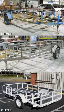 Sand blasting and painting