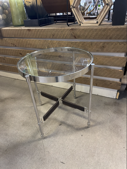 Glass top end table