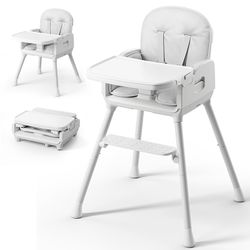 Obee Odee 3-In-1 Portable Baby High Chair For Babies And Toddlers, Convertible Easy Clean Infant Foldable Highchair With Adjustable Legs & Dishwasher 