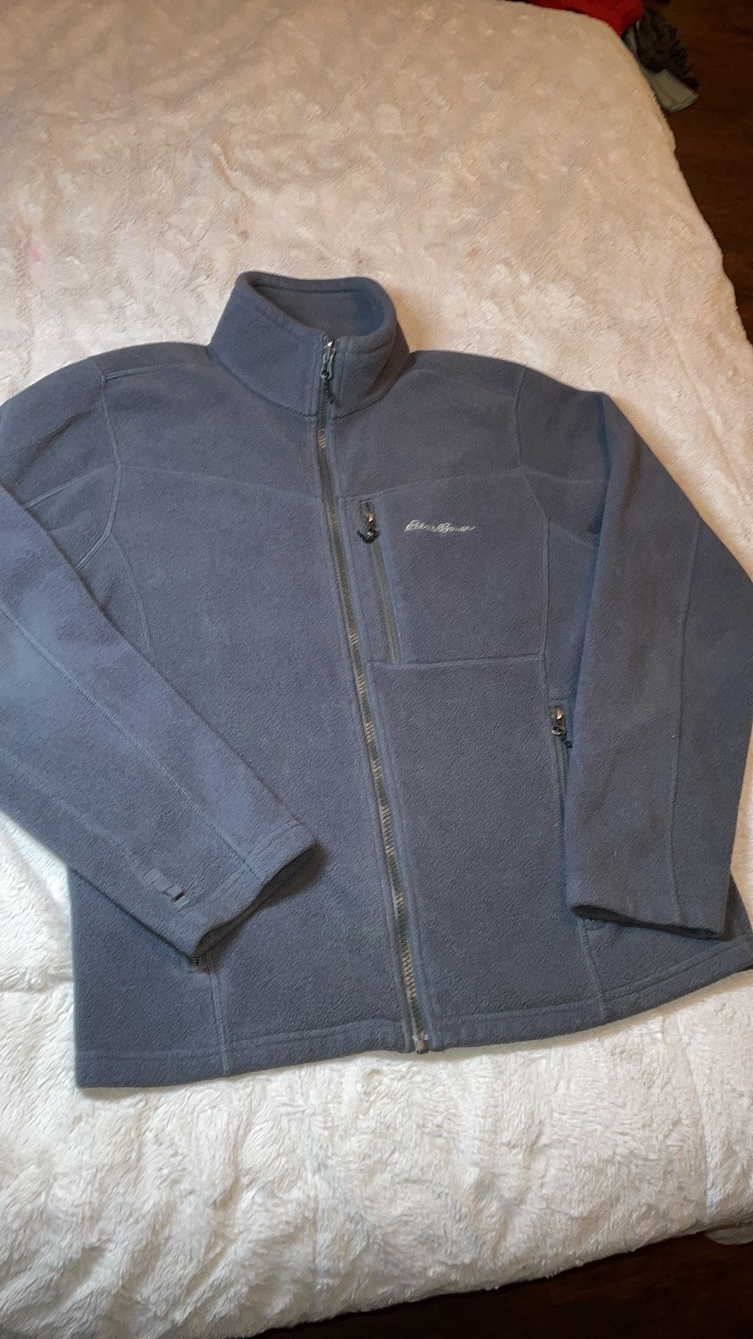 Men’s Eddie Bauer Full Zip Recycled Polyester Fleece Jacket Size Medium
