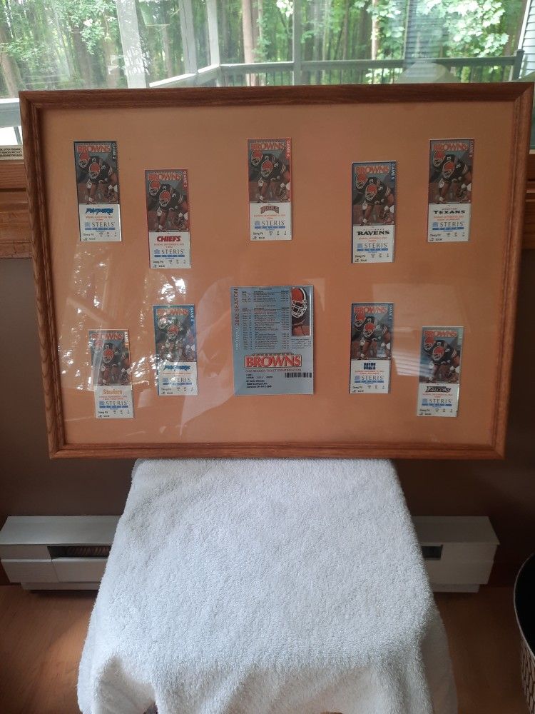 BROWNS TIX STUBS / SCHEDULE