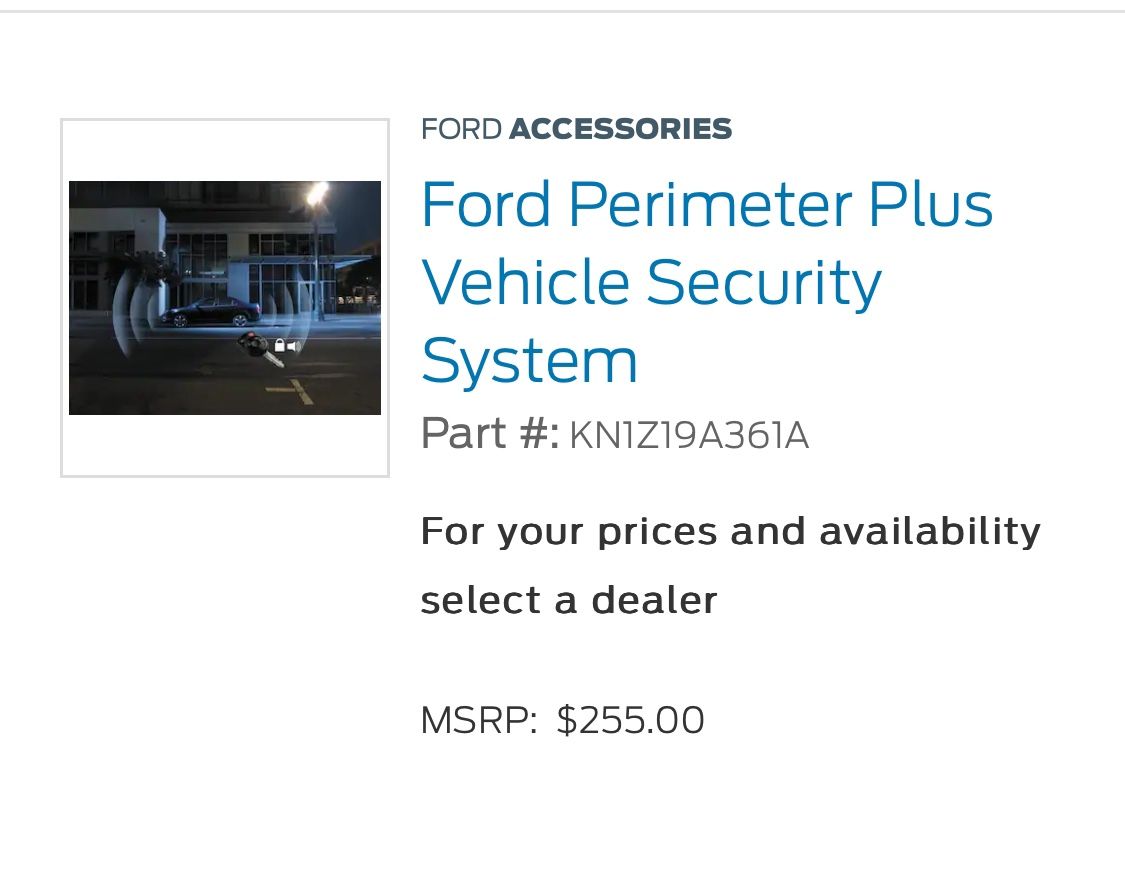 Ford Perimeter Plus Alarm