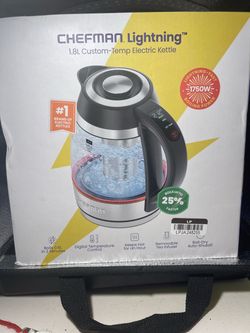 Chefman Lightning 1.8L Custom-Temp Electric Kettle