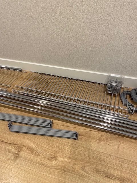 Steel wire closet shelves