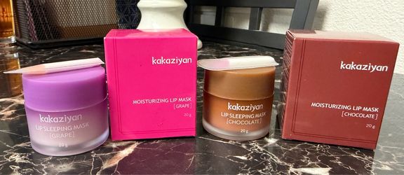New in Box Kakaziyan Grape and Chocolate Moisturizing Lip Sleeping Masks.  See Description