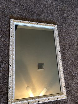 Antique white mirror