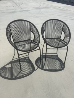 Acapulco-style outdoor rope lounge chair