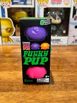Authentic Needoh Teenie Funky Pup 3 Pack Squishy