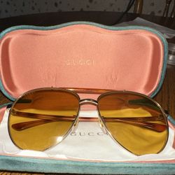 Gold Gucci Shades 