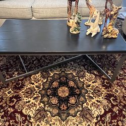 Dark wood, coffee, and two end tables excellent condition 