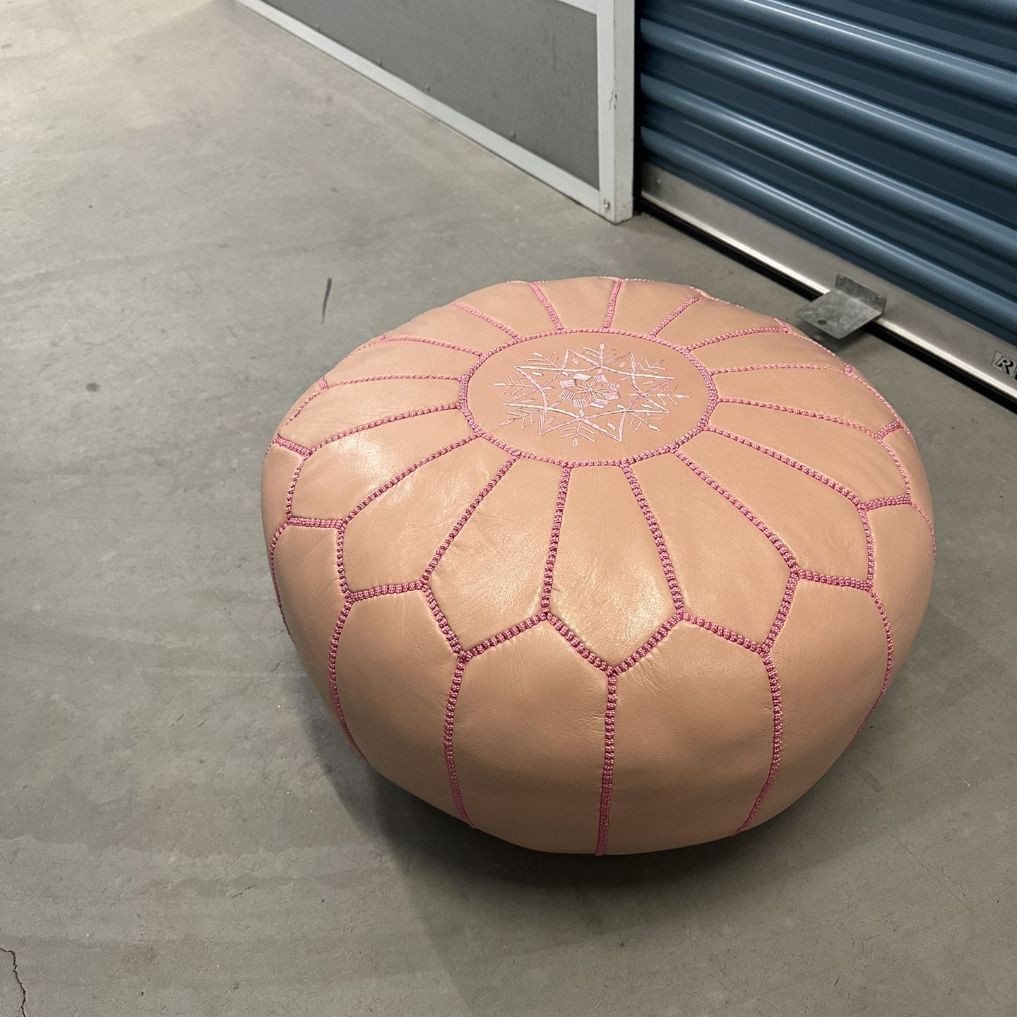 Urban Outfitters  Leather Floor Pouf 