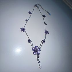 Purple Flower Anklet From Hawaii 