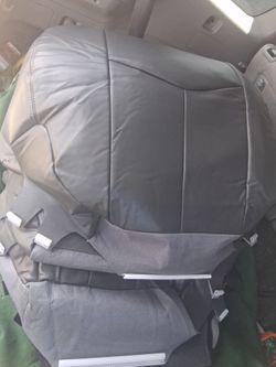 Gray Leather Car Seat Cover