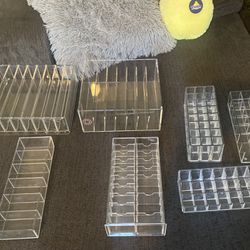 7 Acrylic Makeup Storage Containers/ Para Maquillajes.