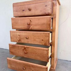 5 Drawer Pinewood 