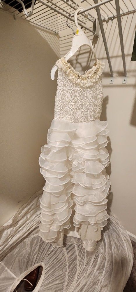 Mini Bride/ Flower Girl Dress With Train