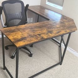 Corner Desk And Optional Free Office Chair