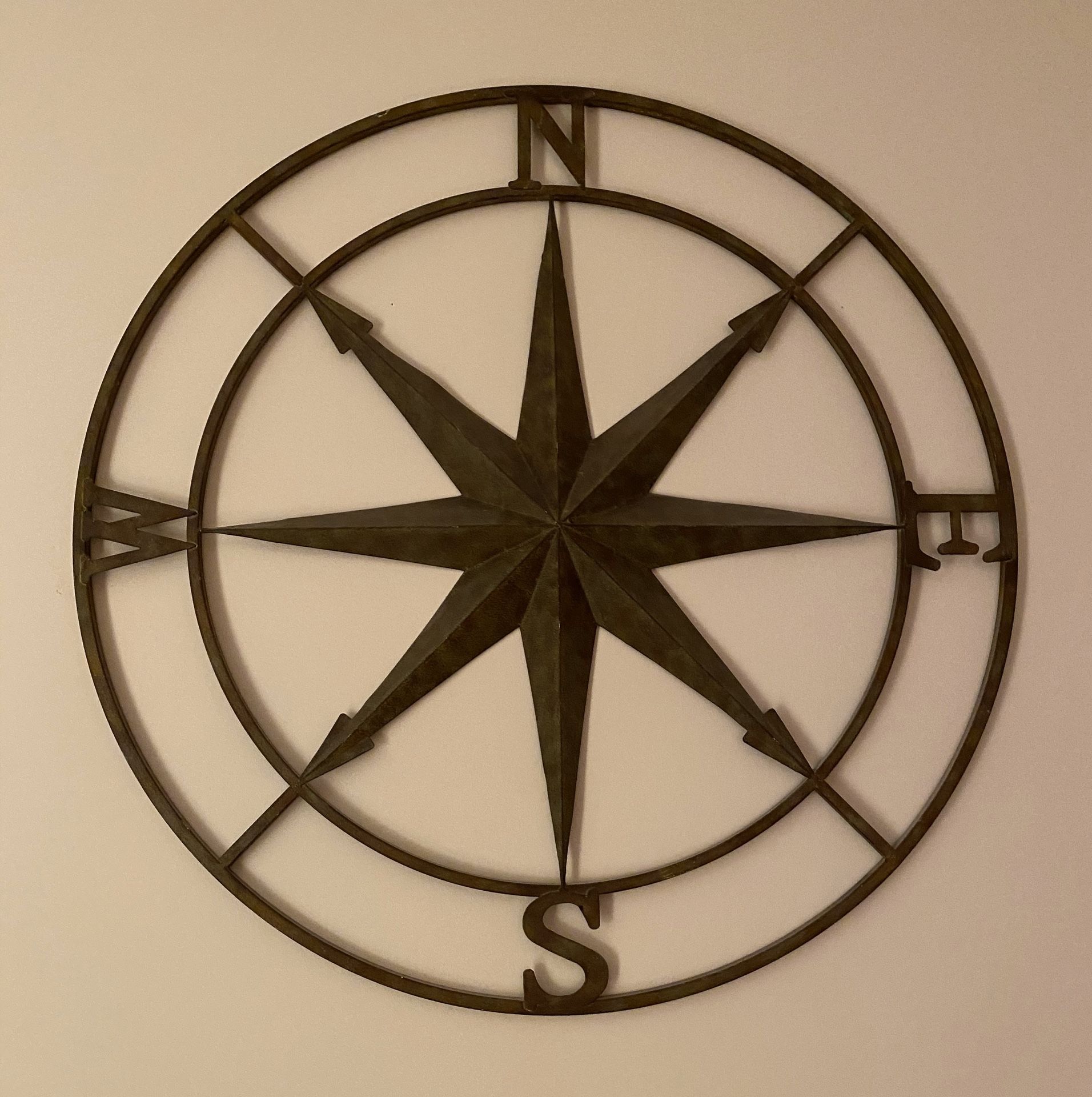 Pier 1 metal compass