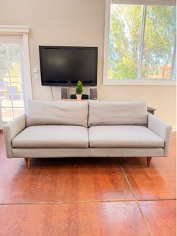 Room & Board 86” Slate Blue Sofa - Excellent Condition