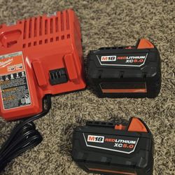 Milwaukee M18  Cargador Y  2 Baterías Xc5.0 