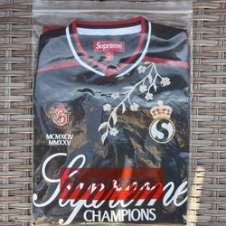Supreme - Floral Soccer Jersey Black (Size Medium)
