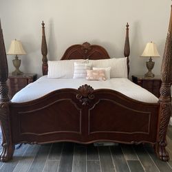 King Size Cherry Wood Bedroom Set 