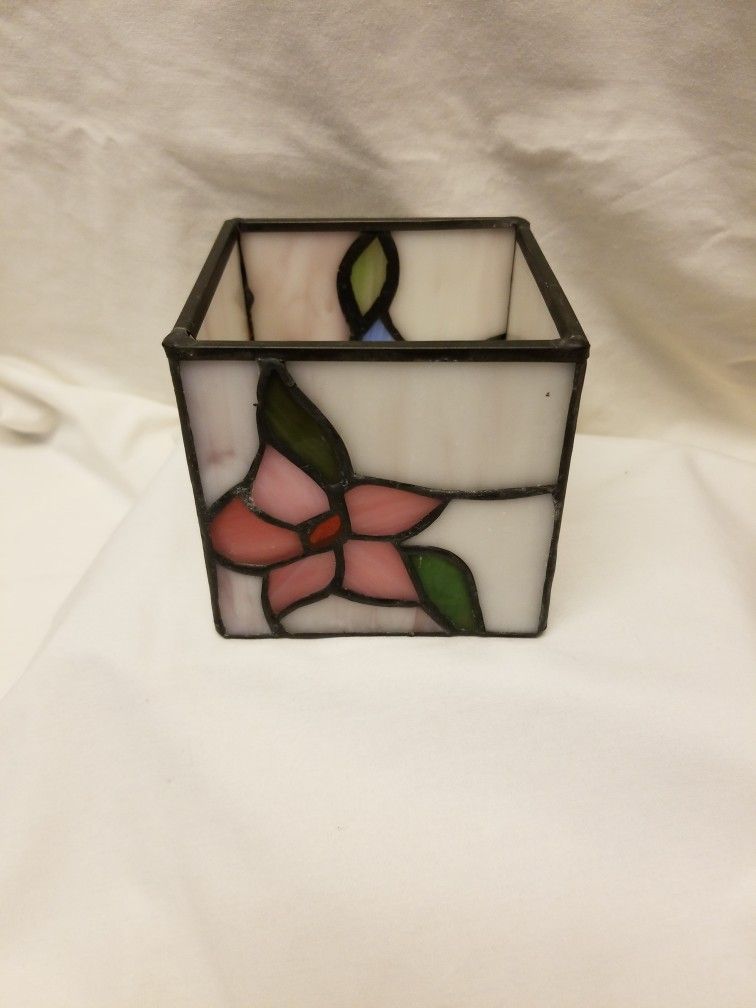 Tiffany Style Stained  Glass Candle Holder